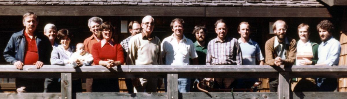 Group photo of the Statistics department in 1979
