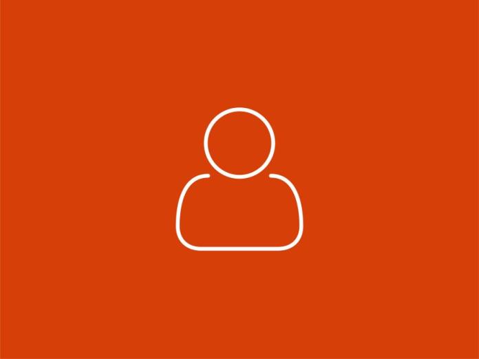 Placeholder image for Modal element. An icon of an avatar over an orange background.