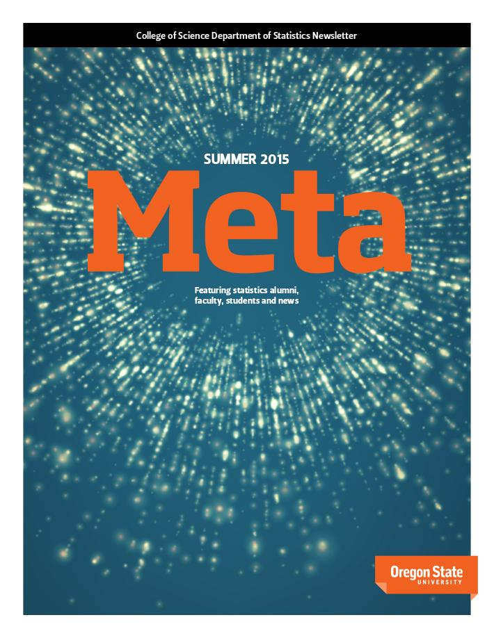 Cover of 2015 Statistics Newsletter featuring an abstract design